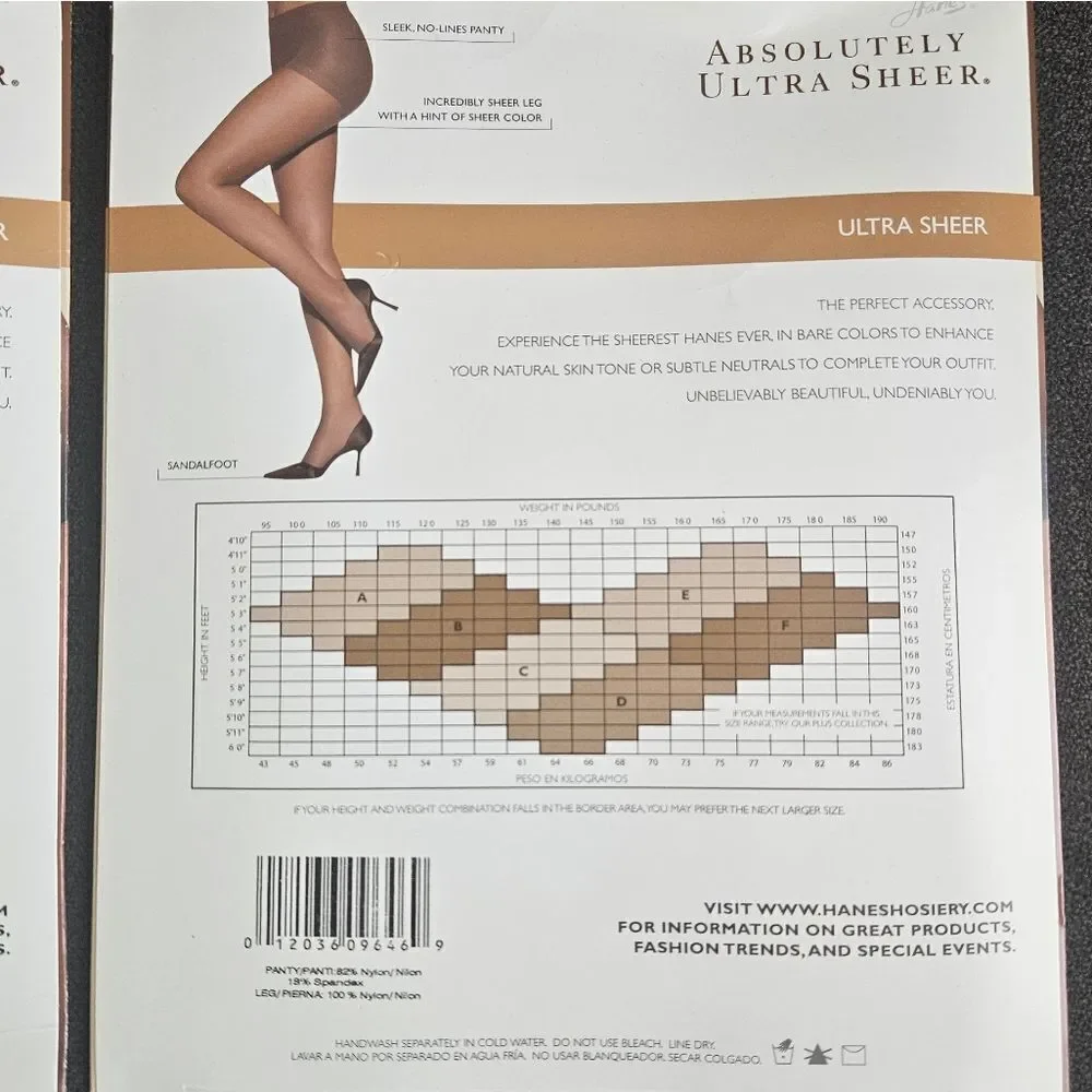 Hanes Absolutely Ultra Sheer Nylon Set of 2